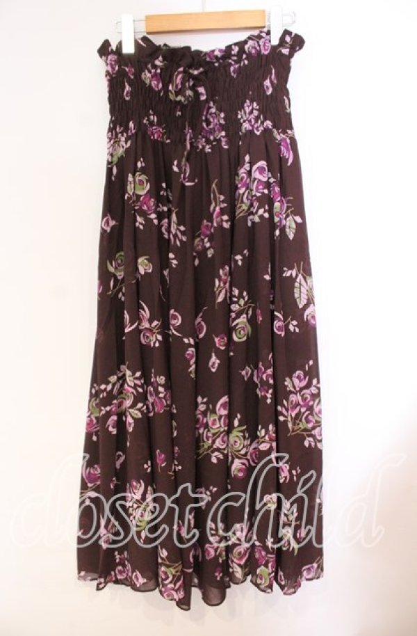 画像1: TOMATSU / シャーリングローズスカート 38 ブラウン O-25-10-31-051-LO-SK-IG-OS (1)