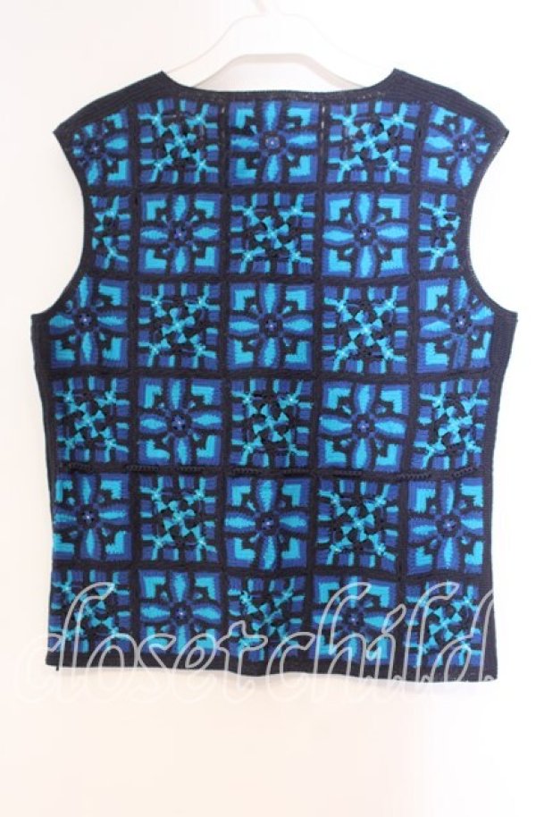 画像3: TOMATSU / パッチワークサマーベスト 38 ブルー O-25-10-31-060-LO-TO-IG-OS (3)