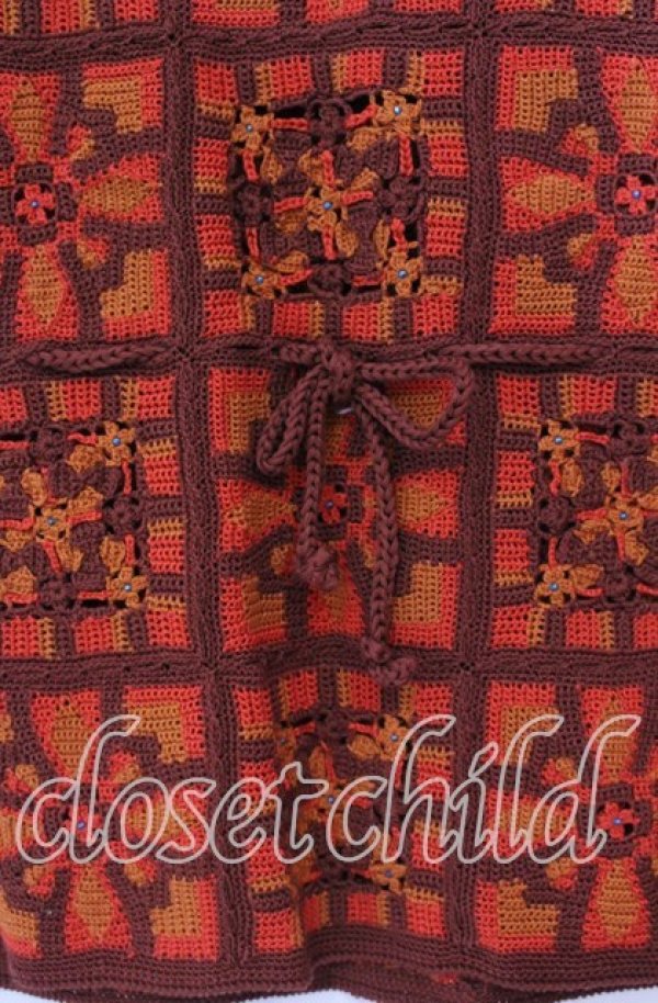 画像2: TOMATSU / パッチワークサマーベスト 38 アカ系 O-25-10-31-061-LO-TO-IG-OS (2)