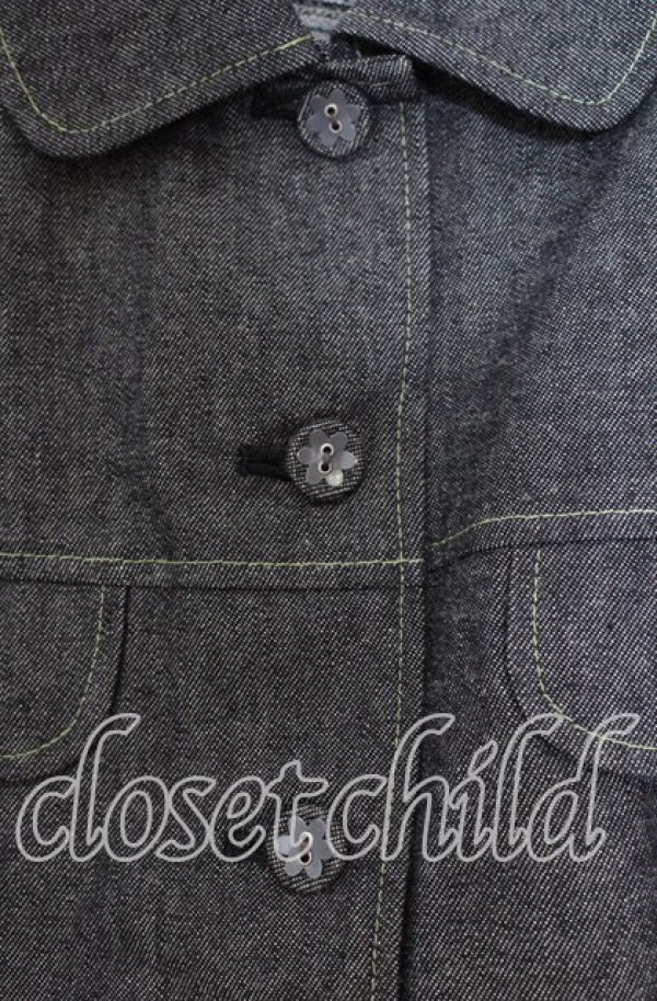 画像2: TOMATSU / デニム丸襟ジャケット 38 クロ系 O-25-10-31-062-LO-JA-IG-ZT460 (2)