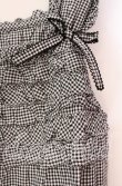 画像2: PINK HOUSE / ギンガムチェックフリルノースリーブブラウス  クロ O-25-10-31-064-LO-BL-IG-OS (2)
