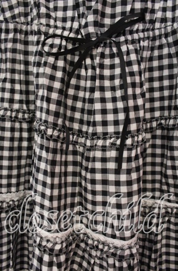 画像2: PINK HOUSE / ギンガムパフチュニック  クロ O-25-10-31-066-LO-TO-IG-OS (2)