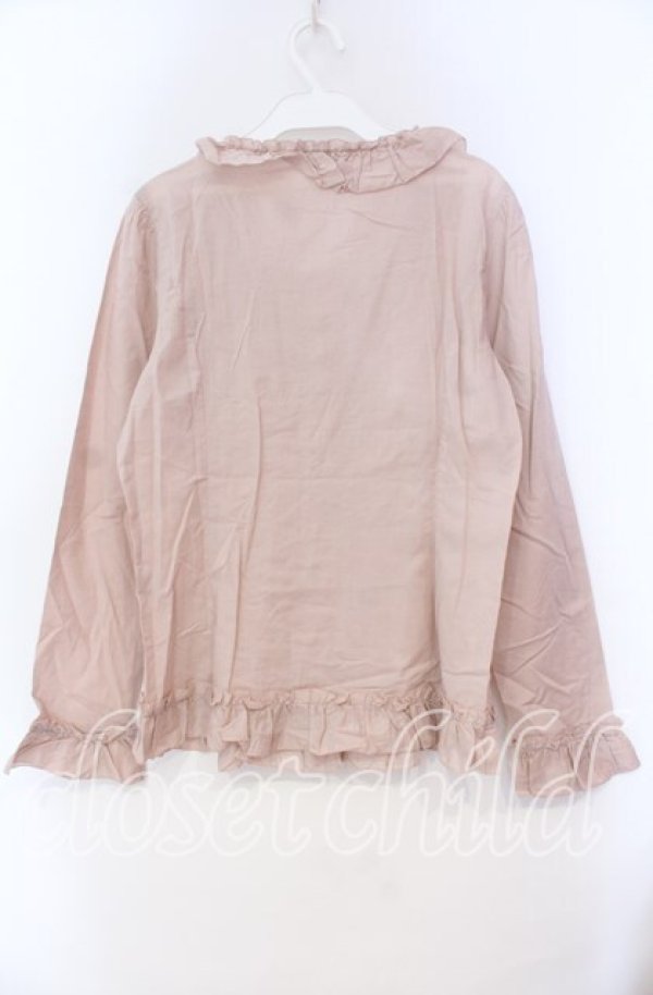 画像3: PINK HOUSE / くるみボタンフリルブラウス  ピンク O-25-10-31-070-LO-BL-IG-OS (3)