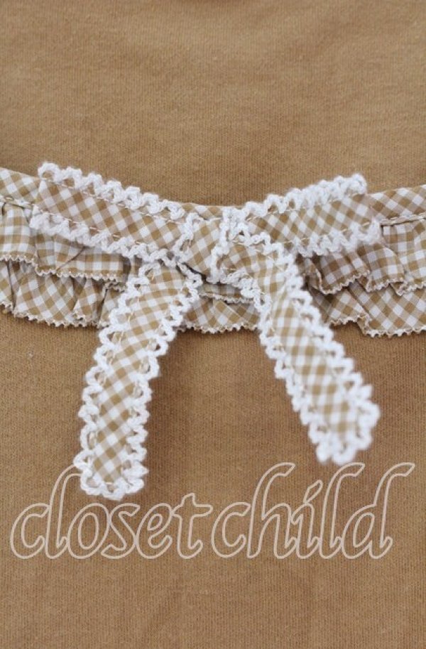 画像2: PINK HOUSE / ギンガムパフTシャツ M オレンジ O-25-10-31-071-LO-TS-IG-ZT070 (2)