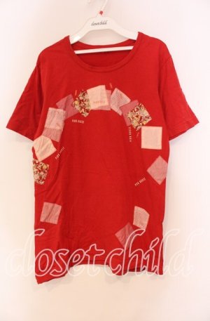画像: PINK HOUSE / パッチ配色Tシャツ L アカ O-25-10-31-008-LO-TS-IG-OS