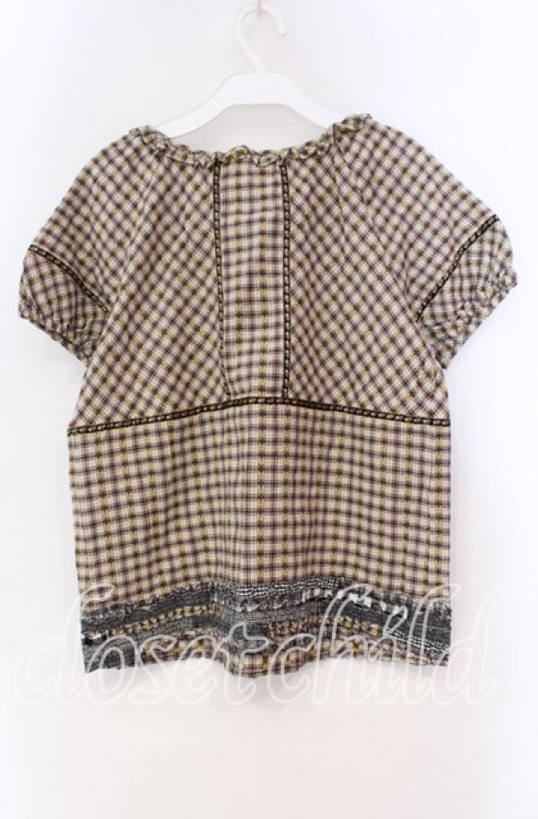 画像3: PINK HOUSE / チロリアンテーププルブラウス  ベージュ O-25-10-31-072-LO-BL-IG-ZT080 (3)