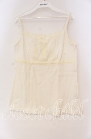 画像: PINK HOUSE / レース配色キャミソール L シロ O-25-10-31-073-LO-TO-IG-OS