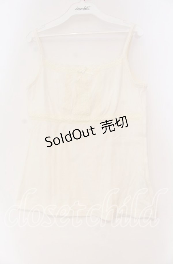 画像1: PINK HOUSE / レース配色キャミソール L シロ O-25-10-31-073-LO-TO-IG-OS (1)