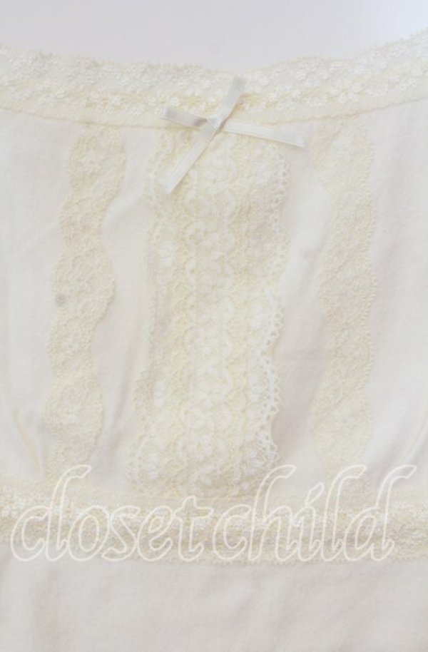 画像2: PINK HOUSE / レース配色キャミソール L シロ O-25-10-31-073-LO-TO-IG-OS (2)