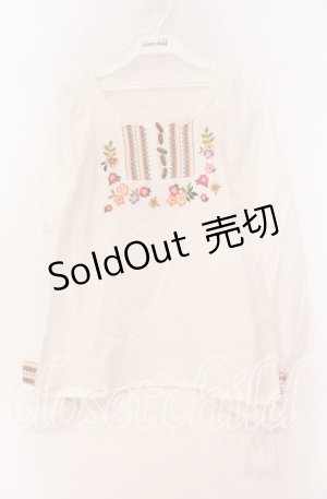 画像: PINK HOUSE / 木製ボタンブラウス  ピンク×マルチ O-25-10-31-074-LO-BL-IG-OS