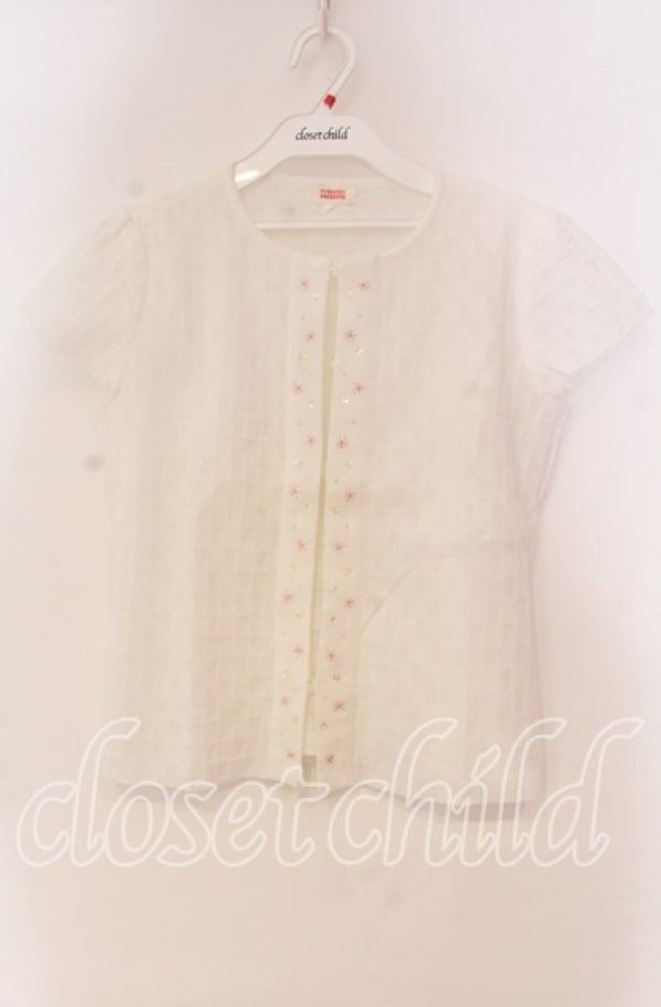 画像1: TOMATSU / スパンコール刺繍カーディガン 38 シロ O-25-10-31-075-LO-TO-IG-OS (1)