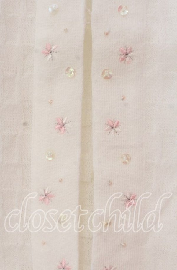 画像2: TOMATSU / スパンコール刺繍カーディガン 38 シロ O-25-10-31-075-LO-TO-IG-OS (2)