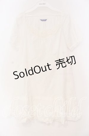 画像: PINK HOUSE / モチーフタックシャツチュニック  シロ O-25-10-31-078-LO-TO-IG-OS