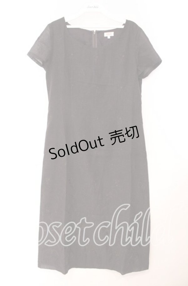 画像1: TOMATSU / 刺繍リネンワンピース 38 ブラウン O-25-10-31-085-LO-OP-IG-OS (1)