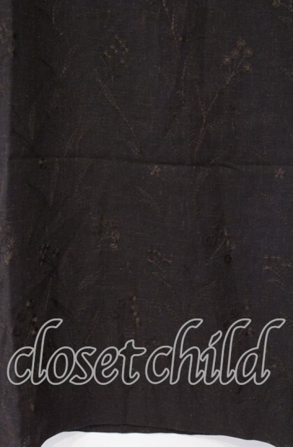 画像2: TOMATSU / 刺繍リネンワンピース 38 ブラウン O-25-10-31-085-LO-OP-IG-OS (2)