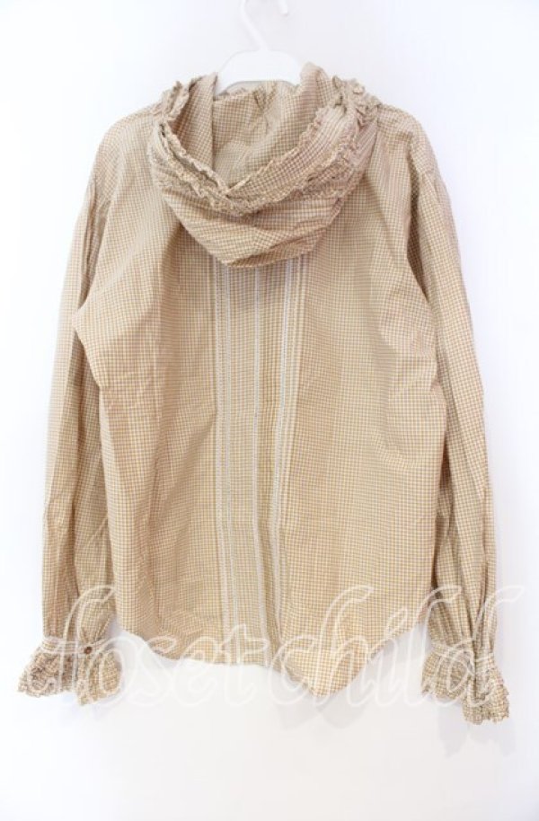 画像3: PINK HOUSE / ギンガムフリルフードブラウス  オレンジ O-25-10-31-086-LO-BL-IG-OS (3)