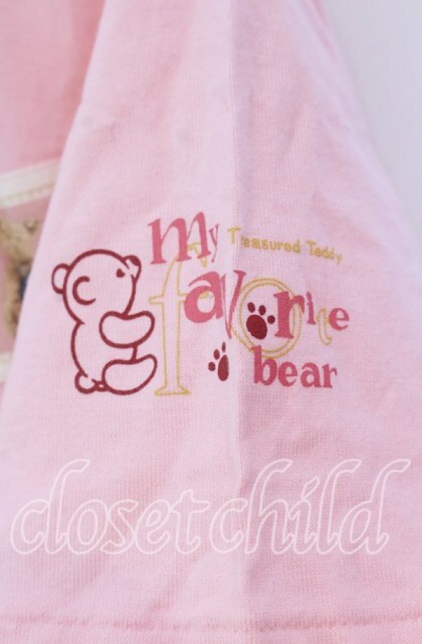 画像3: PINK HOUSE / クマpt&ワッペン付Tシャツ L ピンク O-25-10-31-009-LO-TS-IG-ZT080 (3)