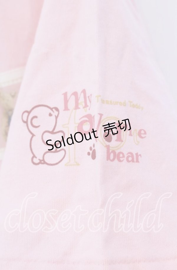 画像3: 【SALE】PINK HOUSE / クマpt&ワッペン付Tシャツ L ピンク O-25-10-31-009-LO-TS-IG-ZT080 (3)