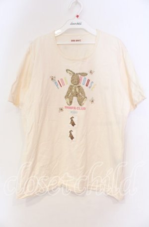画像: PINK HOUSE / ラビットプリントTシャツ L オフシロ O-25-10-31-010-LO-TS-IG-OS