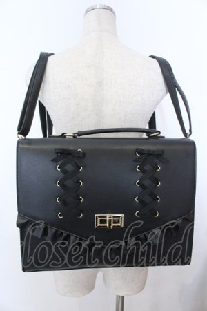 画像: axes femme POETIQUE / レースアップサッチェルバッグ   O-25-10-31-2040-AX-BG-OW-OS