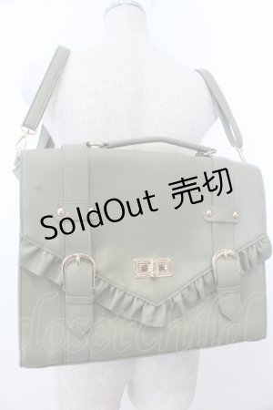 画像: axes femme POETIQUE / フリルサッチェルバッグ  グリーン O-25-10-31-2041-AX-BG-OW-OS