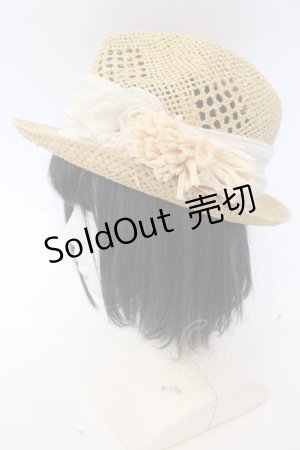 画像: 【SALE】axes femme / 中折ストローハット  ナチュラル O-25-10-31-2051-AX-AC-IG-ZTK004