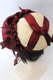 画像2: Hoshibako Works / 油彩の薔薇　 ボンネット  ナチュラル×ワイン O-25-10-31-2054-LO-AC-IG-ZT-K004 (2)