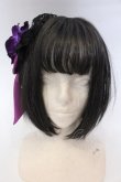 画像2: ATELIER PIERROT / 薔薇レースカチューシャ  パープル×ブラック O-25-10-31-2055-EL-AC-IG-OS (2)