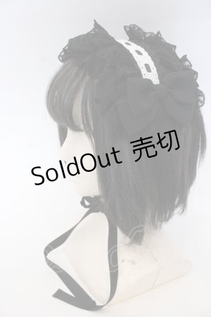 画像: Vallee lys / Lace Enchantment Headdress  ブラック×ホワイト O-25-10-31-2056-GO-AC-IG-OS