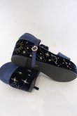 画像7: axes femme POETIQUE / 星座刺繍サンダル L ネイビー O-25-10-31-2060-AX-SH-IG-ZT273 (7)