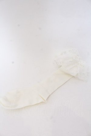 画像: metamorphose / ラッセルレースハイソックス  オフ O-25-10-31-2066-ME-ZA-IG-OS