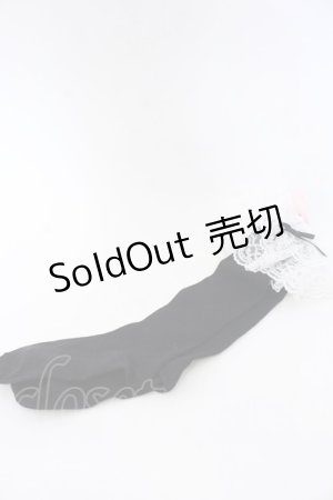 画像: metamorphose / ラッセルレースハイソックス  クロ×シロ O-25-10-31-2067-ME-ZA-IG-OS