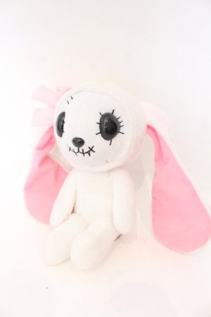 画像: HANGRY&ANGRY / ANGRYぬいぐるみ  ホワイト×ブラック×ピンク うさみみ O-25-10-31-2070-HN-ZA-IG-OS