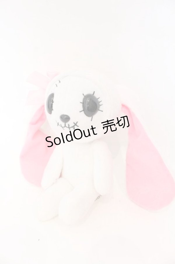 画像1: HANGRY&ANGRY / ANGRYぬいぐるみ  ホワイト×ブラック×ピンク うさみみ O-25-10-31-2070-HN-ZA-IG-OS (1)