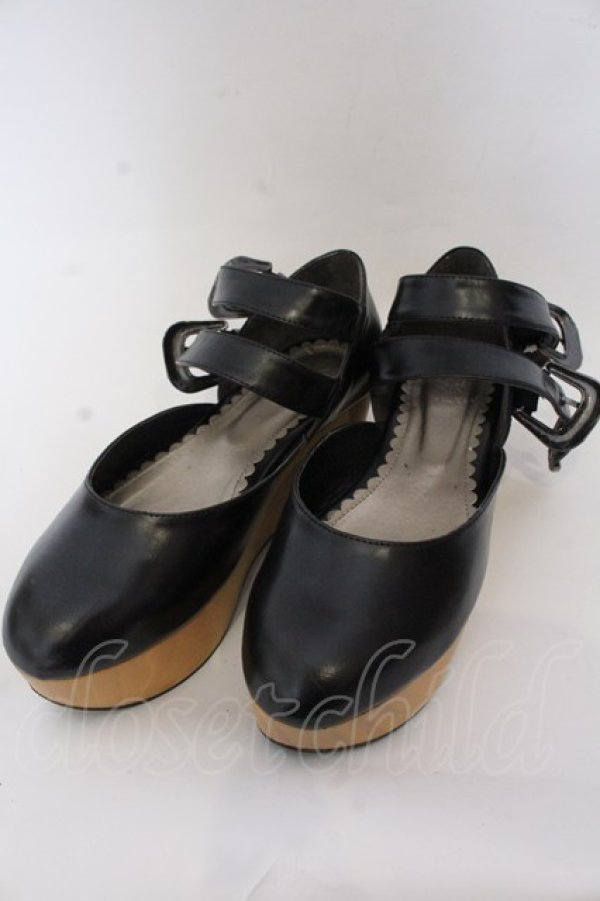 画像1: ALICE and the PIRATES / アンティーク木底シューズ M クロ O-25-10-31-2077-PA-SH-OW-OS (1)