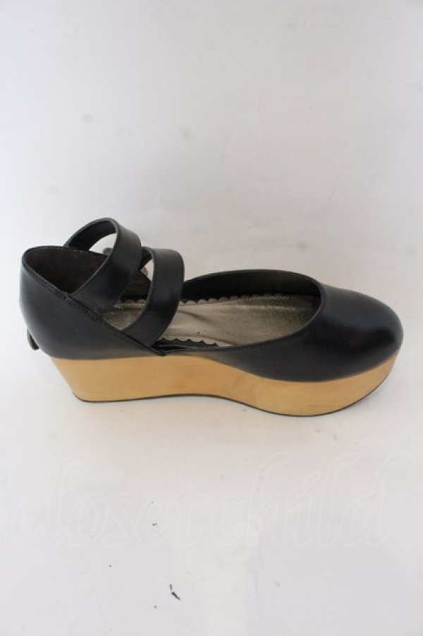 画像6: ALICE and the PIRATES / アンティーク木底シューズ M クロ O-25-10-31-2077-PA-SH-OW-OS (6)