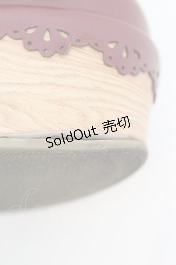 画像8: axes femme kawaii / スカラップ木底風シューズ M アカ O-25-10-31-2005-AX-SH-OW-OS (8)