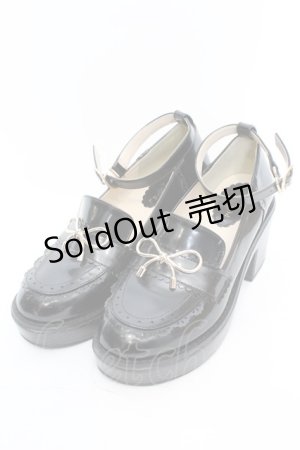 画像: axes femme POETIQUE / リボンモチーフ使いローファー M クロ O-25-10-31-2007-AX-SH-OW-ZT1102W