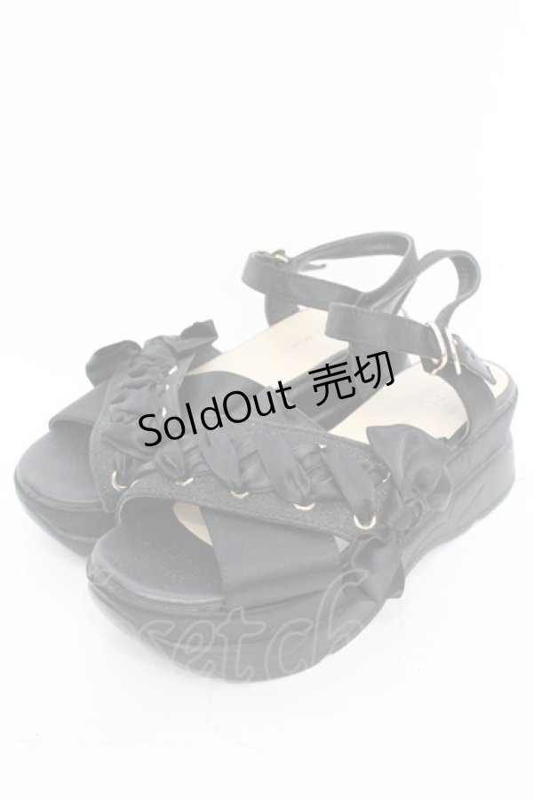 画像1: 【SALE】axes femme / レースアップスポサン M クロ O-25-10-31-2008-AX-SH-OW-ZT273 (1)