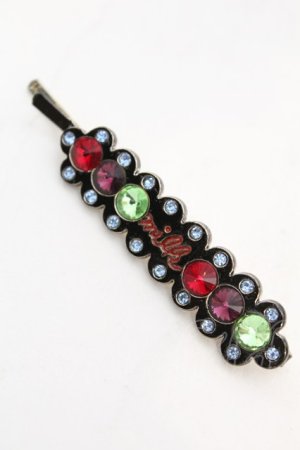 画像: MILK / ストーン配色ヘアピン  シルバー×マルチ O-25-10-31-2014-ML-AC-IG-OS