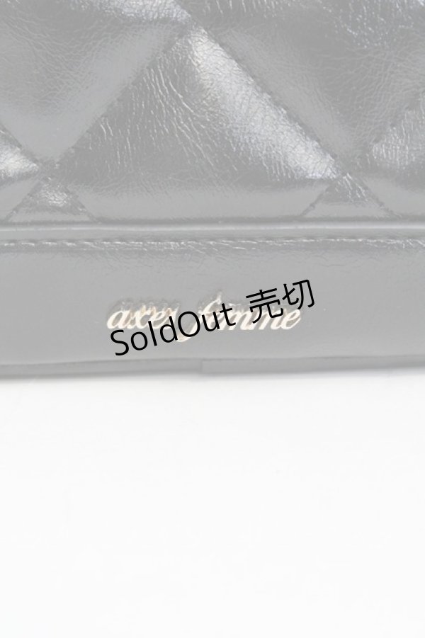 画像2: axes femme / ヨコ柄キルトボストンバッグ  クロ O-25-10-31-2003-AX-BG-IG-ZT1102W (2)