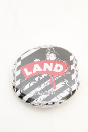 画像: LAND by MILKBOY / 缶バッジ  ホワイト×ブラック×レッド O-25-10-31-2020-MB-ZA-IG-OS