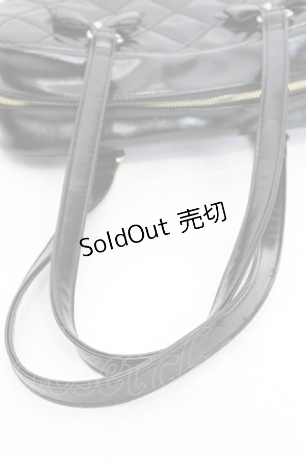 画像3: axes femme / ヨコ柄キルトボストンバッグ  クロ O-25-10-31-2003-AX-BG-IG-ZT1102W (3)