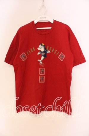 画像: PINK HOUSE / いるかプリントTシャツ L アカ O-25-10-31-011-LO-TS-IG-OS