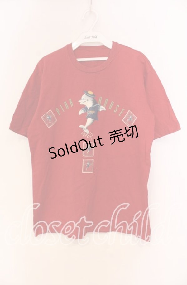 画像1: PINK HOUSE / いるかプリントTシャツ L アカ O-25-10-31-011-LO-TS-IG-ZT080 (1)