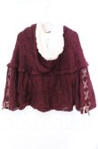 画像4: axes femme POETIQUE / 裏ボアスピンドルケープ  ワイン O-25-10-31-3003-AX-CO-IG-ZT459 (4)