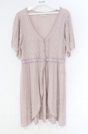 画像: axes femme POETIQUE / トランプ柄透かし編みカーディガン  ピンKう０ O-25-10-31-3034-AX-TO-IG-OS