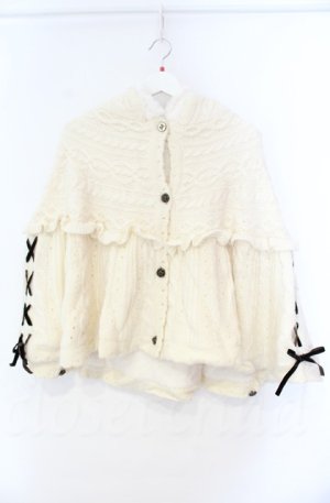 画像: axes femme POETIQUE / 裏ボアスピンドルケープ  オフ O-25-10-31-3004-AX-CO-IG-OS