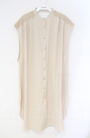 画像: axes femme / バックレースアップロングジレ  アイボリー O-25-10-31-3038-AX-TO-IG-OS