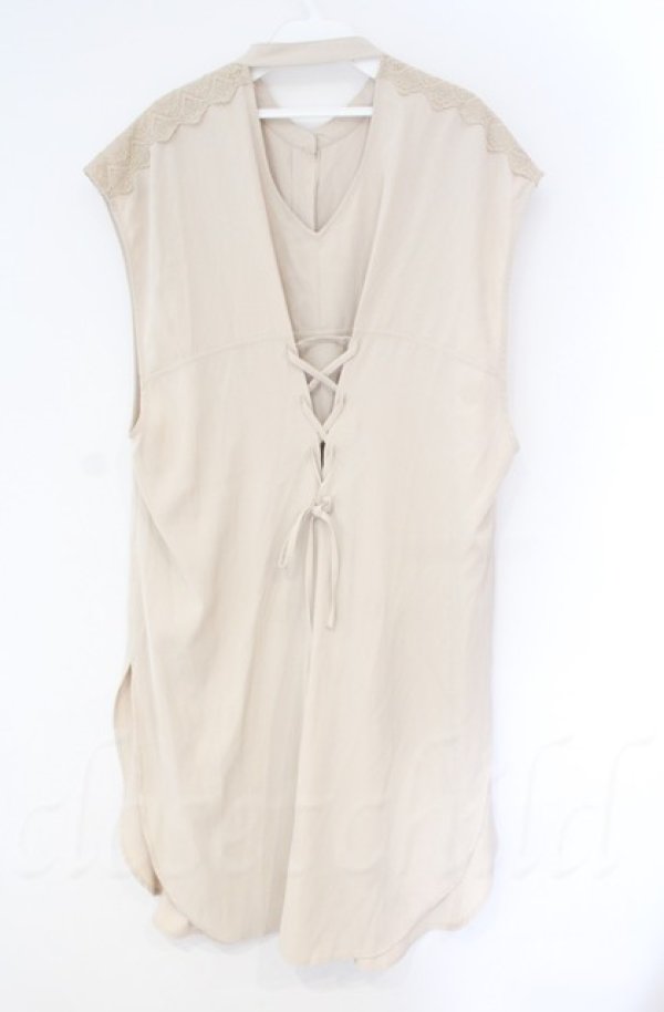 画像3: axes femme / バックレースアップロングジレ  アイボリー O-25-10-31-3038-AX-TO-IG-OS (3)